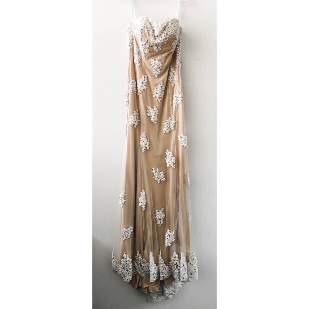 Jovani JVN92589A Nude Column Dress